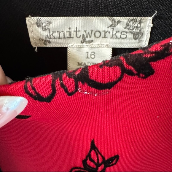 Knitworks Girl’s Christmas Dress Red/Black Roses Black Faux Fur Bolero Jacket - Picture 12 of 12